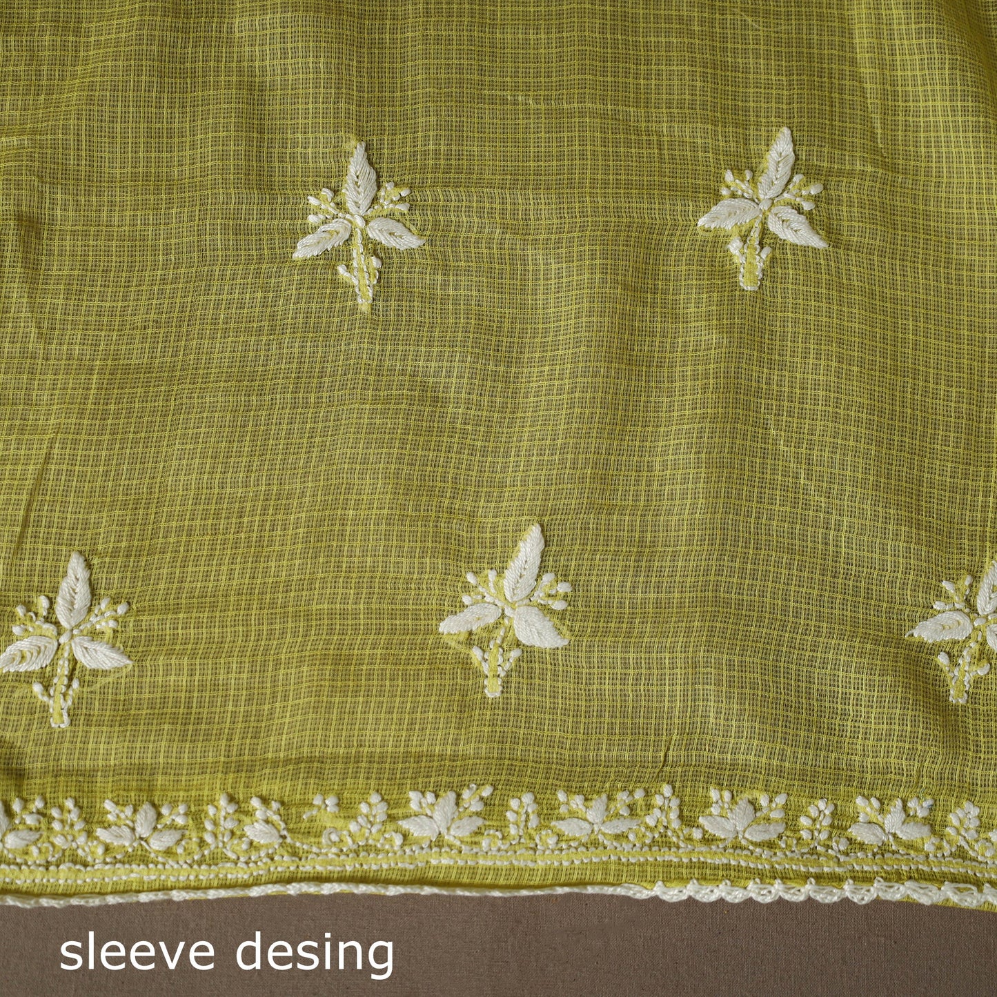 Yellow - 2pc kota doria cotton unstitched lucknow