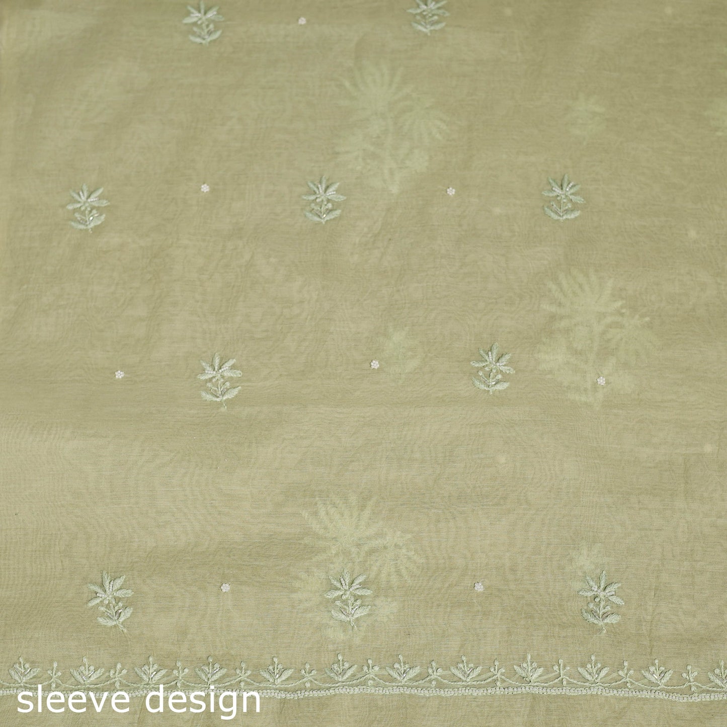  2pc Yellow Mul Chanderi Heavy Chikankari Dress Material