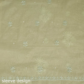  2pc Yellow Mul Chanderi Heavy Chikankari Dress Material