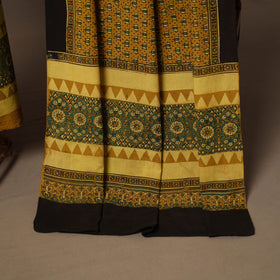 Yellow - 2pc natural dyed cotton unstitched dress material