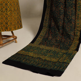 Buy Yellow 2pc Block Print Natural Dyed Ajrakh Dress Material