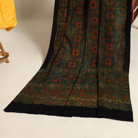  yellow 2pc Tie-Dye Cotton Bandhani Kurta with Ajrakh Dupatta