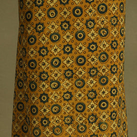 Yellow - 2pc unstitched dress material with jewellery set