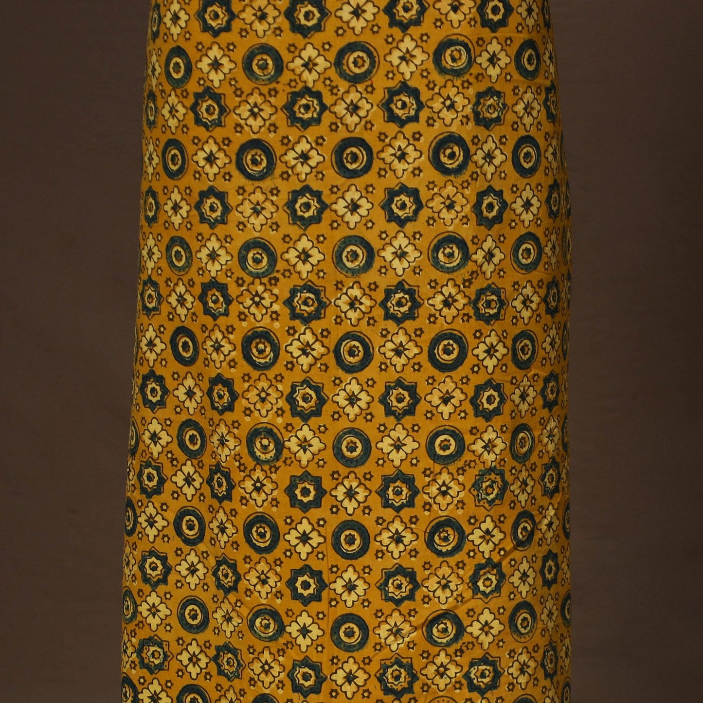 Yellow - 2pc unstitched dress material with jewellery set