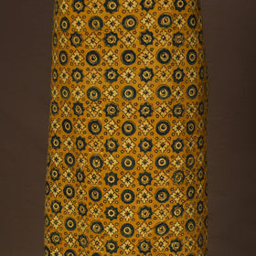 Yellow - 2pc unstitched dress material with jewellery set