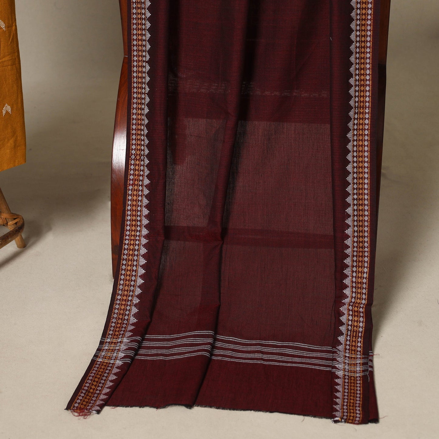 Yellow - 2pc unstitched jacquard dress material