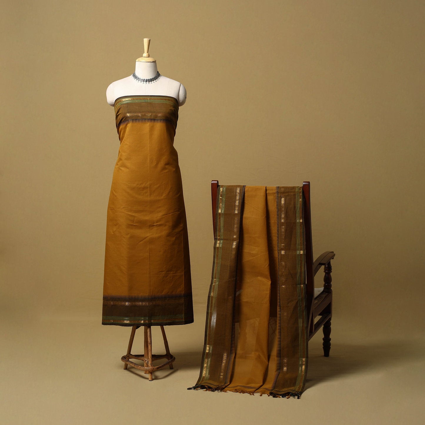 2pc unstitched kandangi chettinad cotton dress material 20