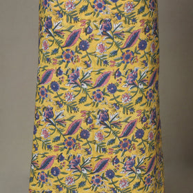 Yellow - 2pc unstitched sanganeri dress material