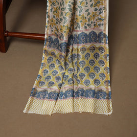 3pc chanderi silk unstitched hand sanganeri dress material