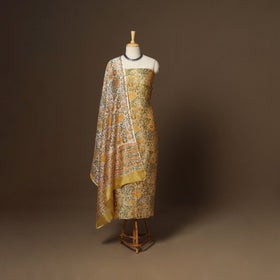 3pc chanderi silk unstitched hand sanganeri dress material