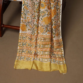 3pc chanderi silk unstitched hand sanganeri dress material