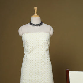 Yellow - 3pc cotton unstitched barmer applique cut work