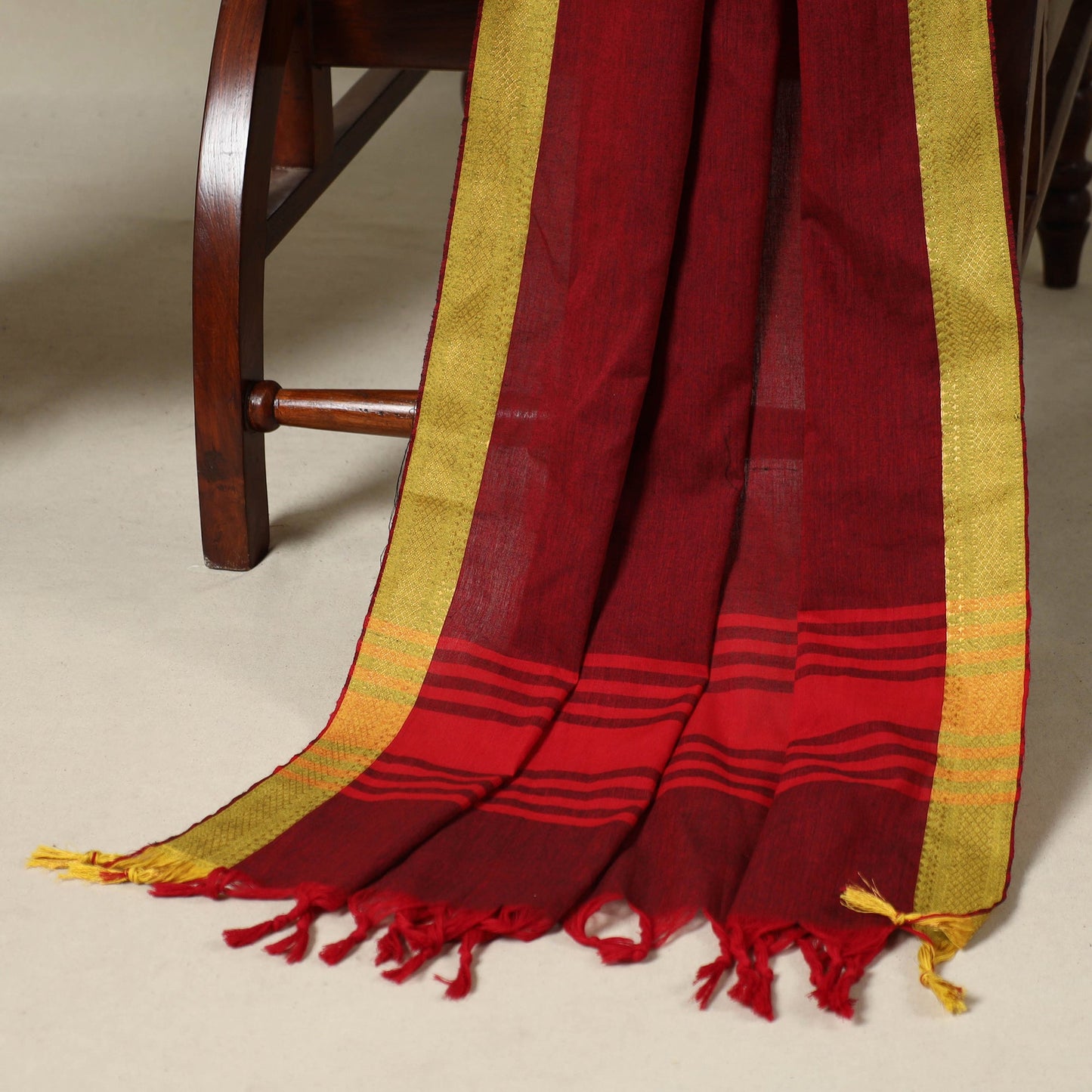 Yellow 3pc Cotton Unstitched Dharwad Dress Material