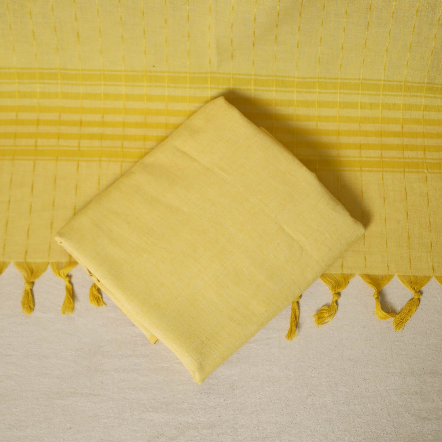 Yellow - 3pc cotton unstitched jacquard dress material 39