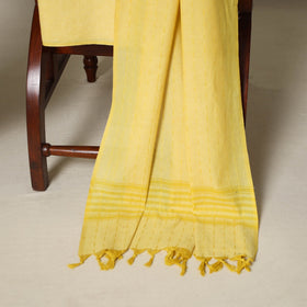 Yellow - 3pc cotton unstitched jacquard dress material 39