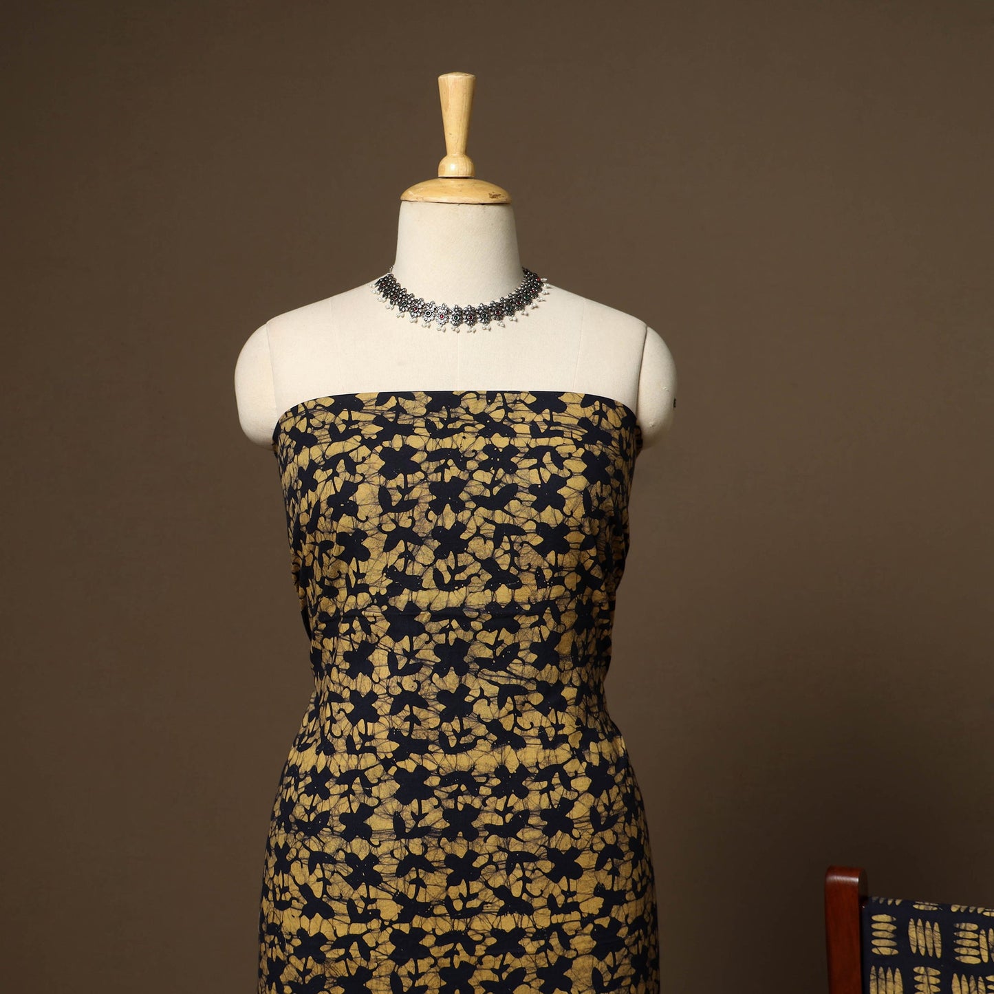 Yellow - 3pc cotton unstitched kutch batik dress material