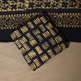 Yellow - 3pc cotton unstitched kutch batik dress material