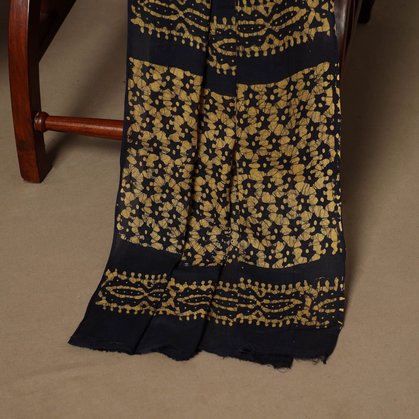 Yellow - 3pc cotton unstitched kutch batik dress material