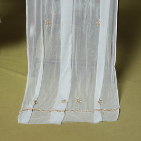 Yellow - 3pc hand embroidery cotton lucknow chikankari