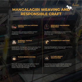 Yellow - 3pc handloom cotton unstitched mangalagiri dress