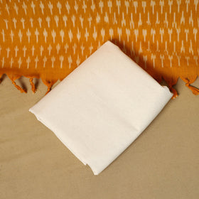 Yellow - 3pc handloom cotton unstitched pochampally ikat