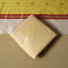 Yellow - 3pc handloom zari buti unstitched chanderi silk