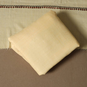 Yellow - 3pc kashmiri merino wool unstitched sozni hand