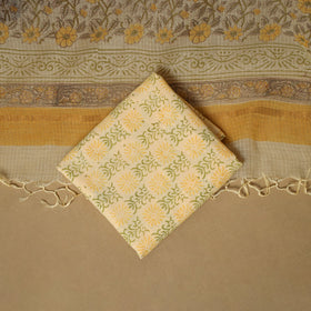 3pc kota doria cotton sanganeri unstitched dress material