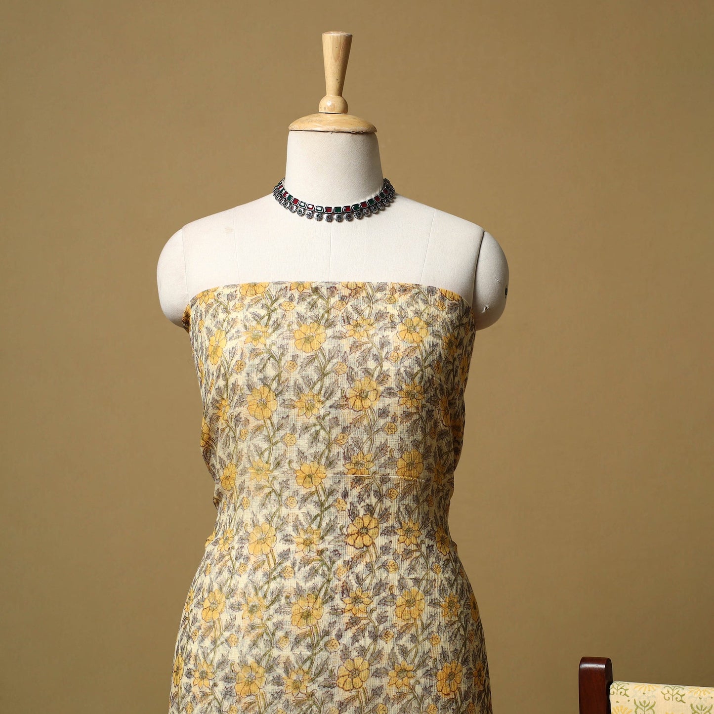 3pc kota doria cotton sanganeri unstitched dress material