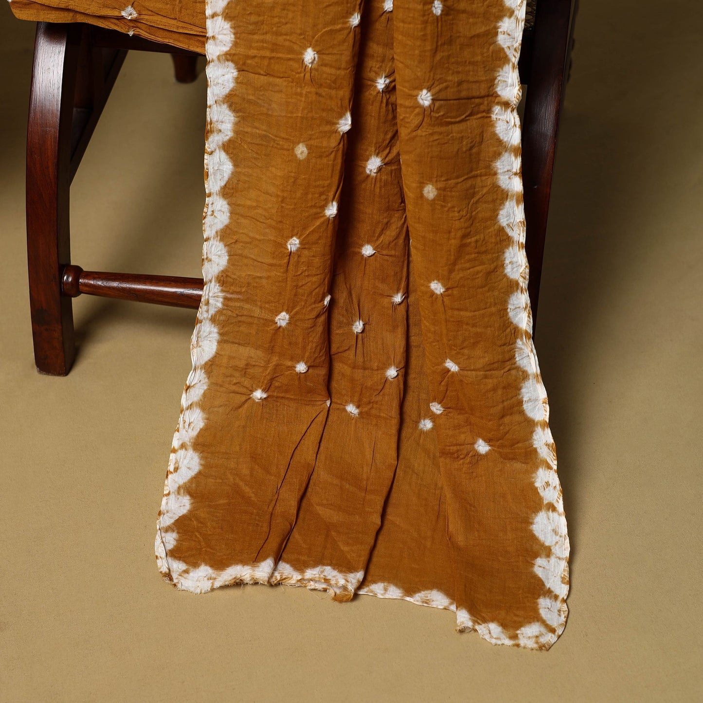 Blue - 3pc kutch tie-dye satin cotton bandhani unstitched