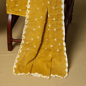 3pc kutch tie-dye satin cotton unstitched bandhani dress