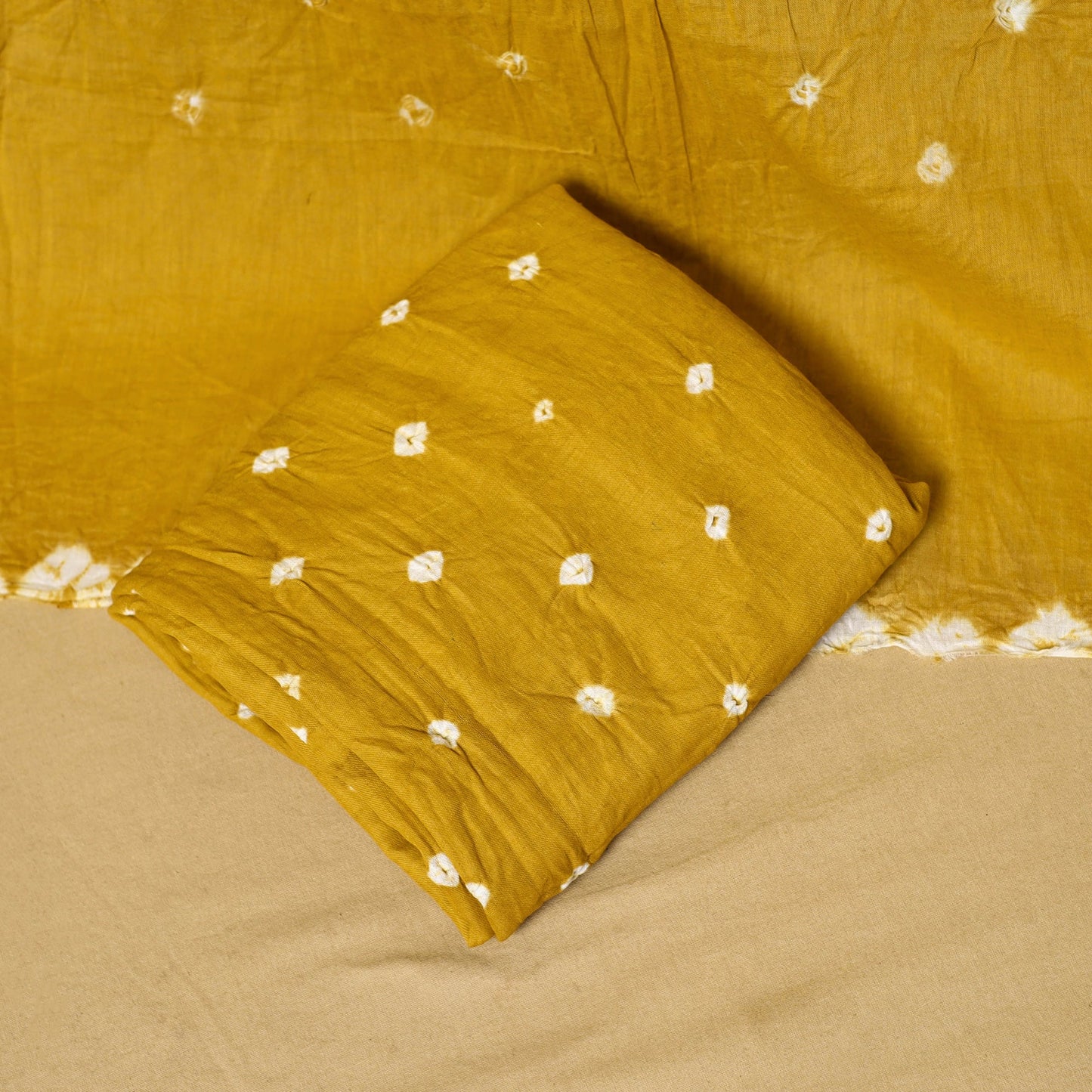 3pc kutch tie-dye satin cotton unstitched bandhani dress