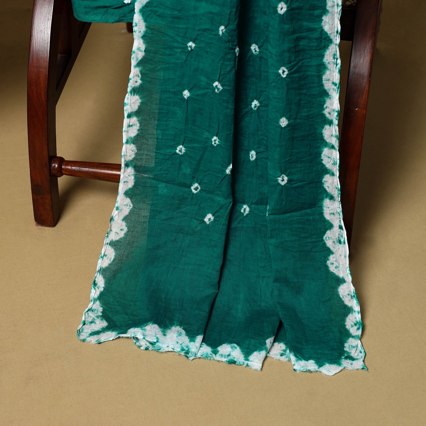 3pc kutch tie-dye satin cotton unstitched bandhani dress