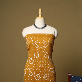 3pc kutch tie-dye satin cotton unstitched bandhani dress