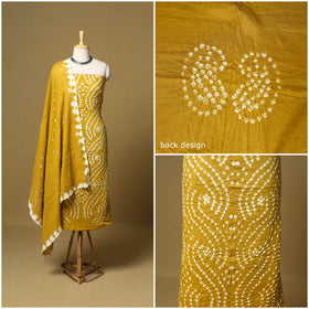 3pc kutch tie-dye satin cotton unstitched bandhani dress