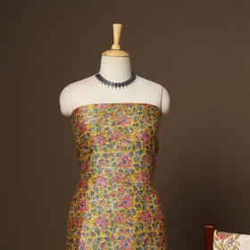 3pc maheshwari silk unstitched hand sanganeri dress