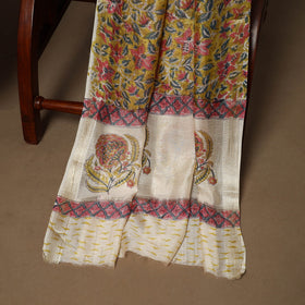 3pc maheshwari silk unstitched hand sanganeri dress