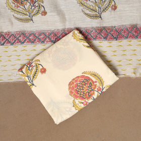 3pc maheshwari silk unstitched hand sanganeri dress