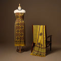 Yellow - 3pc natural dyed unstitched modal silk dress