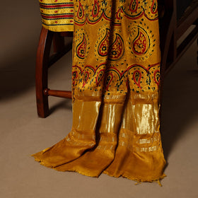 Yellow - 3pc natural dyed unstitched modal silk dress