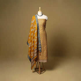 3pc pashmina wool handloom unstitched sanganeri dress