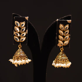 Adya Stone Work Fabart GS Jhumka Earrings