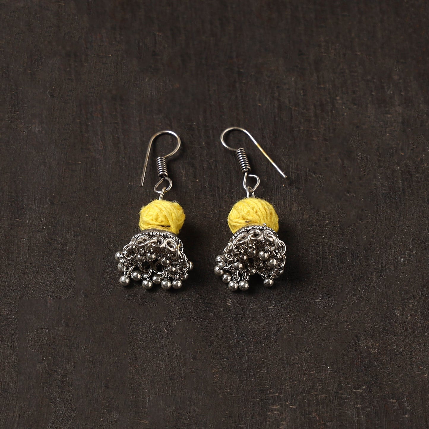 Afiya german silver jhumki earrings - handcrafted