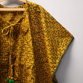 Yellow - cotton kids kaftan (3-4 years) 11 - handcrafted