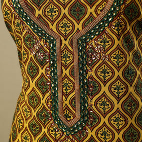 ajrakh kurta material
