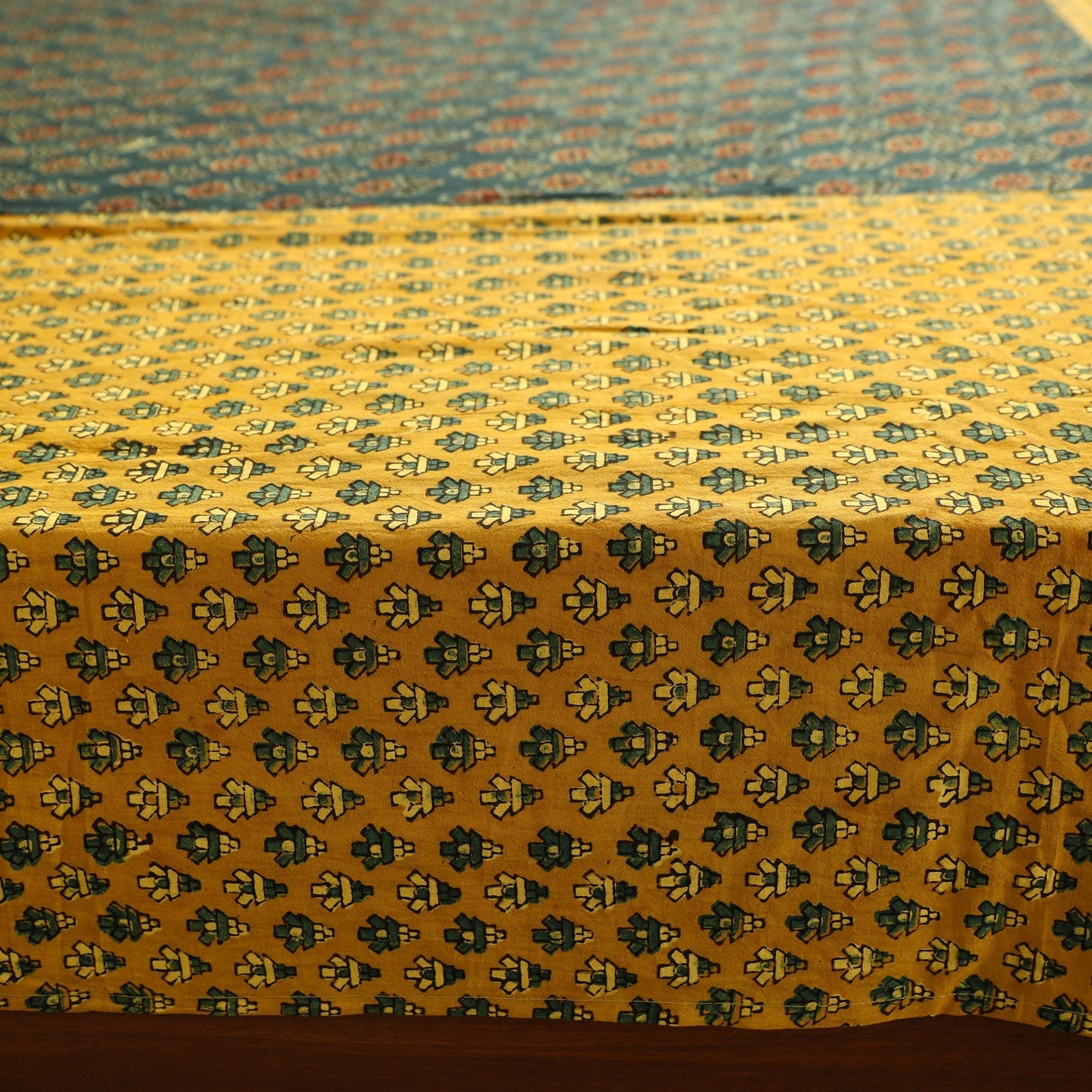 ajrakh double bed cover set