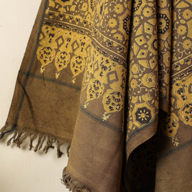 Buy Block Print Cotton Ajrakh Handloom Towel
