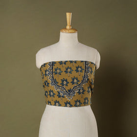 Ajrakh Print Hand Embroidery Cotton Blouse Piece