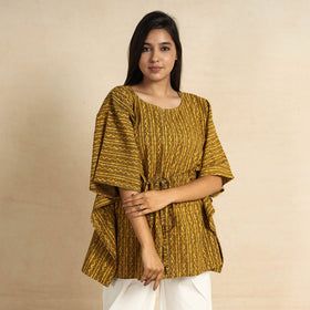  Akola Block Printed Cotton Kaftan & Pyjama Night Suit Set 