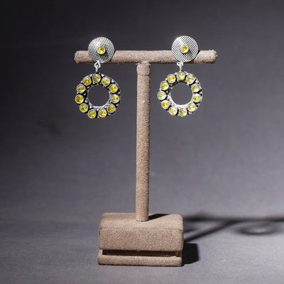  Antique Finish Oxidised German Silver Earrings 